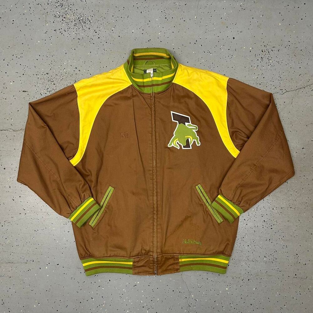 Y2K Brown and yellow Toros varsity track jacket